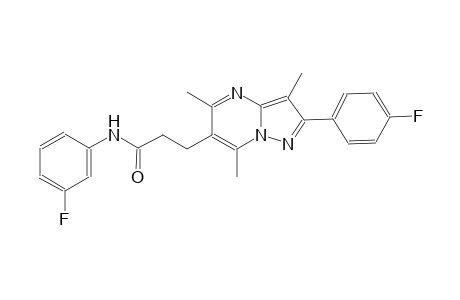 pyrazolo[1,5-a]pyrimidine-6-propanamide, N-(3-fluorophenyl)-2-(4-fluorophenyl)-3,5,7-trimethyl-