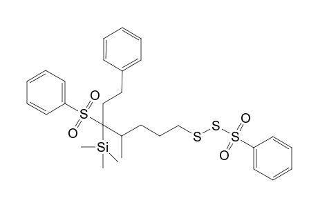 Benzenesulfono(dithioperoxoic) acid, 4-methyl-, 7-phenyl-5-(phenylsulfonyl)-5-(trimethylsilyl)heptyl ester