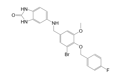 5-({3-bromo-4-[(4-fluorobenzyl)oxy]-5-methoxybenzyl}amino)-1,3-dihydro-2H-benzimidazol-2-one