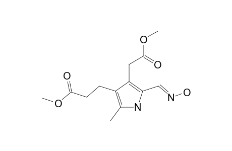 Methyl 4-(methoxycarbonylmethyl)-2-methyl-5-hydroxyiminomethylpyrrole-3-propanoate
