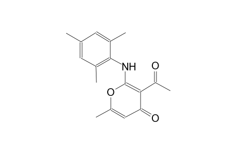 3-acetyl-2-(mesitylamino)-6-methyl-4H-pyran-4-one