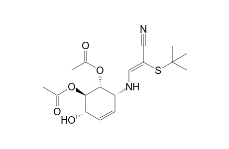(1R,2R,3R,4S)-2,3-Diacetoxy-1-((Z-2'-cyano-2'-tert-butylmercaptoethenyl)amino)-4-hydroxycyclohex-5-ene