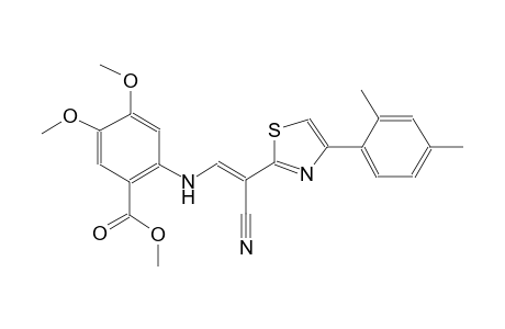 methyl 2-({(E)-2-cyano-2-[4-(2,4-dimethylphenyl)-1,3-thiazol-2-yl]ethenyl}amino)-4,5-dimethoxybenzoate