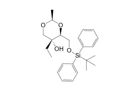 (2R,4S,5R)-5-Ethyl-2-methyl-4-(tert-butyldiphenylsilyloxymethyl)-1,3-dioxan-5-ol