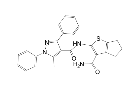 N-[3-(aminocarbonyl)-5,6-dihydro-4H-cyclopenta[b]thien-2-yl]-5-methyl-1,3-diphenyl-1H-pyrazole-4-carboxamide