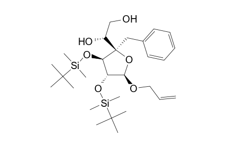 Allyl 4-O-benzyl-2,3-di-O-t-butyldimethylsilyl-.beta.,D-glucofuranoside