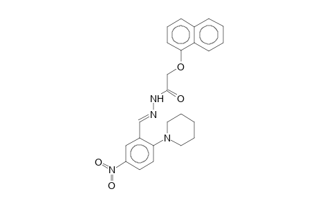 2-(1-Naphthyloxy)-N'-((E)-[5-nitro-2-(1-piperidinyl)phenyl]methylidene)acetohydrazide