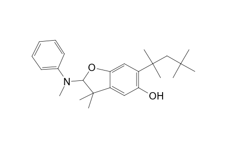 5-Benzofuranol, 2,3-dihydro-3,3-dimethyl-2-(methylphenylamino)-6-(1,1,3,3-tetramethylbutyl)-