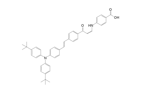 4-[[3-[4-[2-[4-(4-tert-butyl-N-(4-tert-butylphenyl)anilino)phenyl]vinyl]phenyl]-3-oxo-prop-1-enyl]amino]benzoic acid