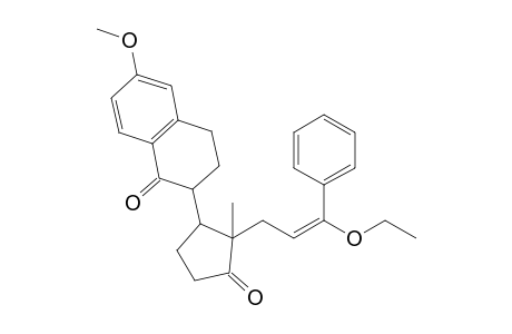2-[2-(3-Ethoxy-3-phenylallyl)-2-methyl-3-oxocyclopentyl]-6-methoxy-3,4-dihydro-2H-naphthalen-1-one