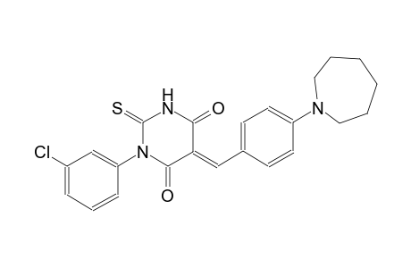 (5E)-1-(3-chlorophenyl)-5-(4-hexahydro-1H-azepin-1-ylbenzylidene)-2-thioxodihydro-4,6(1H,5H)-pyrimidinedione