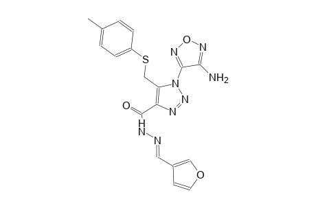 1-(4-amino-1,2,5-oxadiazol-3-yl)-N'-[(E)-3-furylmethylidene]-5-{[(4-methylphenyl)sulfanyl]methyl}-1H-1,2,3-triazole-4-carbohydrazide