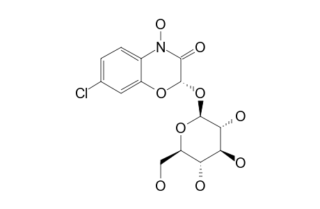 7-CL-DIBOA-GLC;7-CHLORO-(2R)-2-O-BETA-D-GLUCOPYRANOSYL-4-HYDROXY-2H-1,4-BENZOXAZIN-3(4H)-ONE