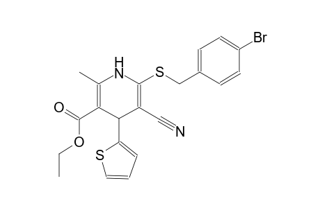 ethyl 6-[(4-bromobenzyl)sulfanyl]-5-cyano-2-methyl-4-(2-thienyl)-1,4-dihydro-3-pyridinecarboxylate