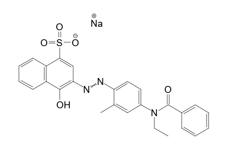 1-Naphthalenesulfonic acid, 3-[[4-(benzoylethylamino)-2-methylphenyl]azo]-4-hydroxy-, monosodium salt