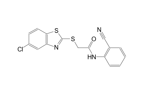 2-[(5-chloro-1,3-benzothiazol-2-yl)sulfanyl]-N-(2-cyanophenyl)acetamide