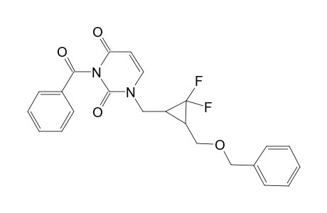 (+-)-3-Benzoyl-1-[(1SR,3RS)-3-benzyloxymethyl-2,2-difluorocyclopropylmethyl]-1,2,3,4-tetrahydro-2,4-pyrimidinedione
