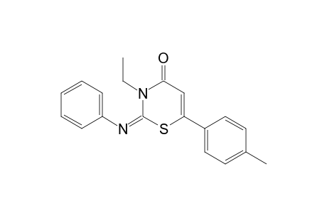 3-Ethyl-2-phenylimino-2,3-dihydro-4-oxo-6-(4'-methylphenyl)-4H-1,3-thiazine