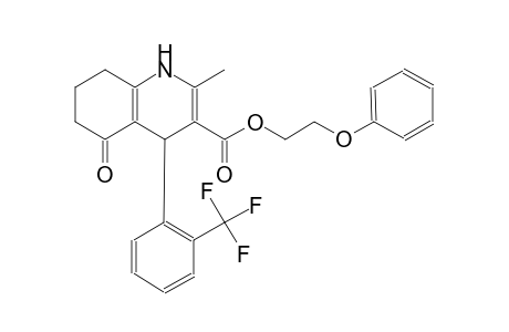 2-Methyl-5-oxo-4-[2-(trifluoromethyl)phenyl]-4,6,7,8-tetrahydro-1H-quinoline-3-carboxylic acid 2-phenoxyethyl ester