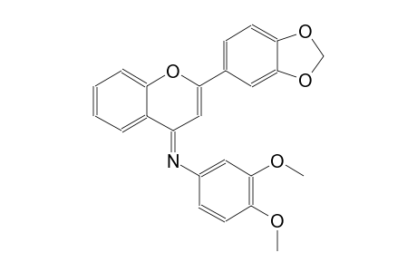N-[(4E)-2-(1,3-benzodioxol-5-yl)-4H-chromen-4-ylidene]-3,4-dimethoxyaniline