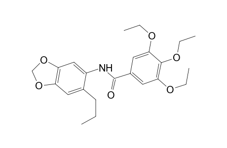 3,4,5-Triethoxy-N-(6-propyl-1,3-benzodioxol-5-yl)benzamide