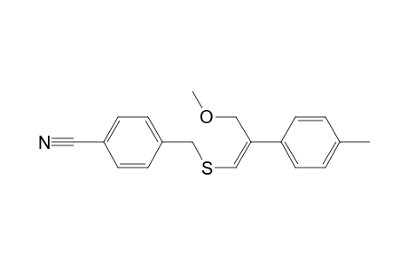 4-[[(Z)-3-methoxy-2-(4-methylphenyl)prop-1-enyl]sulfanylmethyl]benzenecarbonitrile