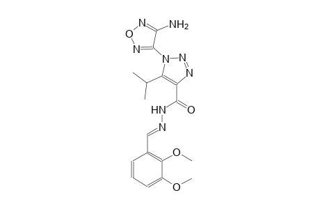 1-(4-amino-1,2,5-oxadiazol-3-yl)-N'-[(E)-(2,3-dimethoxyphenyl)methylidene]-5-isopropyl-1H-1,2,3-triazole-4-carbohydrazide