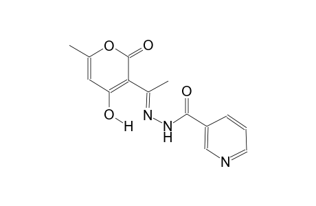 3-pyridinecarboxylic acid, 2-[(E)-1-(4-hydroxy-6-methyl-2-oxo-2H-pyran-3-yl)ethylidene]hydrazide