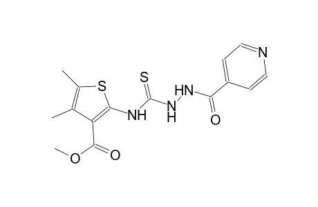 methyl 2-{[(2-isonicotinoylhydrazino)carbothioyl]amino}-4,5-dimethyl-3-thiophenecarboxylate
