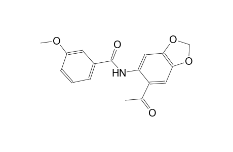N-(6-acetyl-1,3-benzodioxol-5-yl)-3-methoxybenzamide
