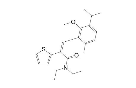 (E)-N,N-Diethyl-3-(3-isopropyl-2-methoxy-6-methylphenyl)-2-(thiophene-2-yl)acrylamide