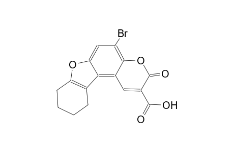 3H-benzofuro[3,2-f][1]benzopyran-2-carboxylic acid, 5-bromo-8,9,10,11-tetrahydro-3-oxo-