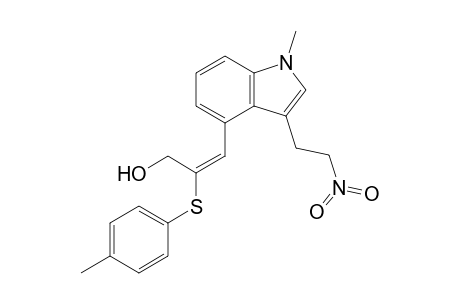 3-(2'-Nitroethyl)-4-[3'-hydroxy-2'-(p-tolylthio)-1'-propen-1'-yl]-1-methylindole