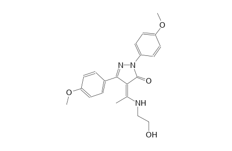 3H-pyrazol-3-one, 2,4-dihydro-4-[1-[(2-hydroxyethyl)amino]ethylidene]-2,5-bis(4-methoxyphenyl)-, (4Z)-