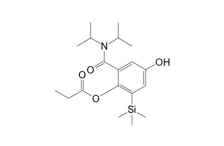 2-(Diisopropylcarbamoyl)-4-hydroxy-6-(trimethylsilyl)phenyl propionate