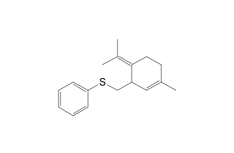 (3-methyl-6-propan-2-ylidene-cyclohex-2-en-1-yl)methylsulfanylbenzene