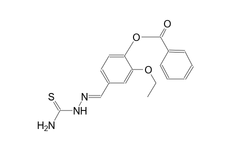 4-{(E)-[(aminocarbothioyl)hydrazono]methyl}-2-ethoxyphenyl benzoate