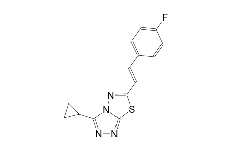 [1,2,4]triazolo[3,4-b][1,3,4]thiadiazole, 3-cyclopropyl-6-[(E)-2-(4-fluorophenyl)ethenyl]-