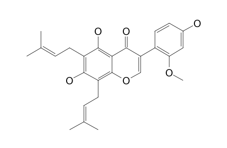 EUCHRENONE-B-15;5,7,4'-TRIHYDROXY-2'-METHOXY-6,8-DI-(GAMMA,GAMMA-DIMETHYLALLYL)-ISOFLAVONE