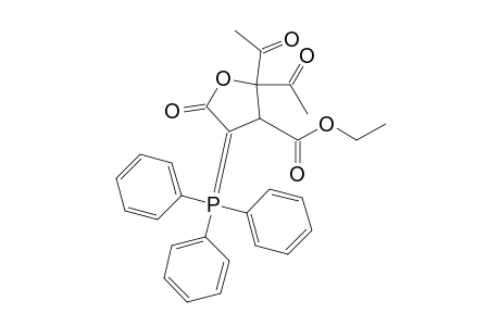 Ethyl 5,5-diacetyl-3-(triphenylphosphoranylidene)-2-oxo-tetrahydrofuran-4-carboxylate