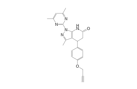 6H-pyrazolo[3,4-b]pyridin-6-one, 1-(4,6-dimethyl-2-pyrimidinyl)-1,4,5,7-tetrahydro-3-methyl-4-[4-(2-propynyloxy)phenyl]-