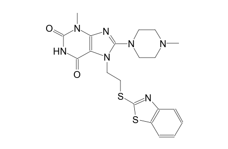 7-[2-(1,3-benzothiazol-2-ylsulfanyl)ethyl]-3-methyl-8-(4-methyl-1-piperazinyl)-3,7-dihydro-1H-purine-2,6-dione