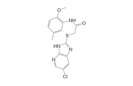 2-[(6-chloro-3H-imidazo[4,5-b]pyridin-2-yl)sulfanyl]-N-(2-methoxy-5-methylphenyl)acetamide