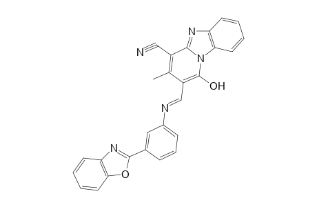 2-({[3-(1,3-benzoxazol-2-yl)phenyl]imino}methyl)-1-hydroxy-3-methylpyrido[1,2-a]benzimidazole-4-carbonitrile