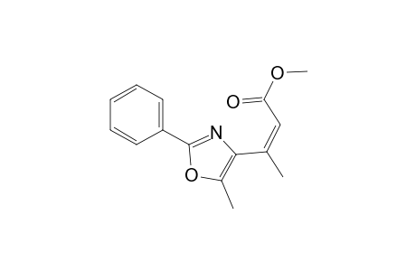 (Z)-4-(2'-methoxycarbonyl-1'-methyl-vinyl)-5-methyl-2-phenyl-oxazole