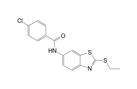 4-chloro-N-[2-(ethylsulfanyl)-1,3-benzothiazol-6-yl]benzamide