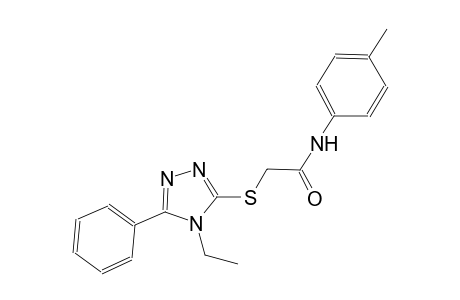 2-[(4-ethyl-5-phenyl-4H-1,2,4-triazol-3-yl)sulfanyl]-N-(4-methylphenyl)acetamide