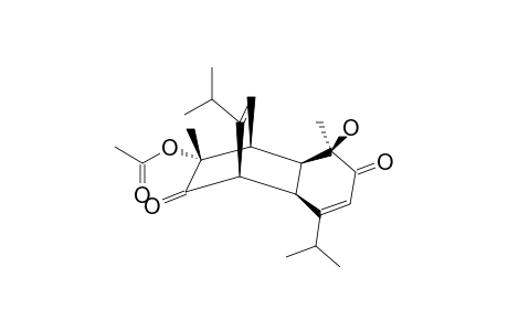 (1RS,2RS,3SR,7SR,8RS,10SR)-10-ACETOXY-3-HYDROXY-DIELMENTHA-5,11-DIENE-4,9-DIONE