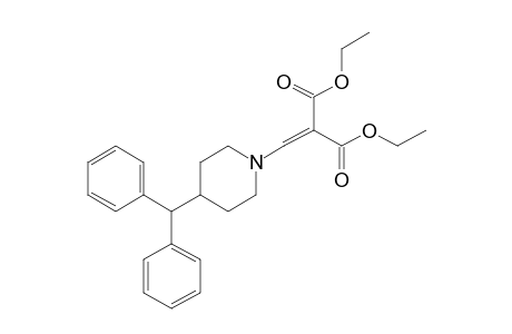 {[4-(diphenylmethyl)piperidino]methylene}malonic acid, diethyl ester