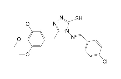 4-{[(4-chlorophenyl)methylidene]amino}-5-[(3,4,5-trimethoxyphenyl)methyl]-4H-1,2,4-triazole-3-thiol